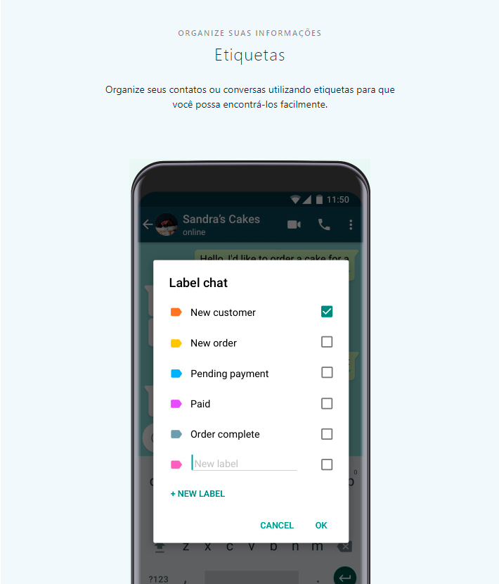 Etiquetas - Whatsapp Business