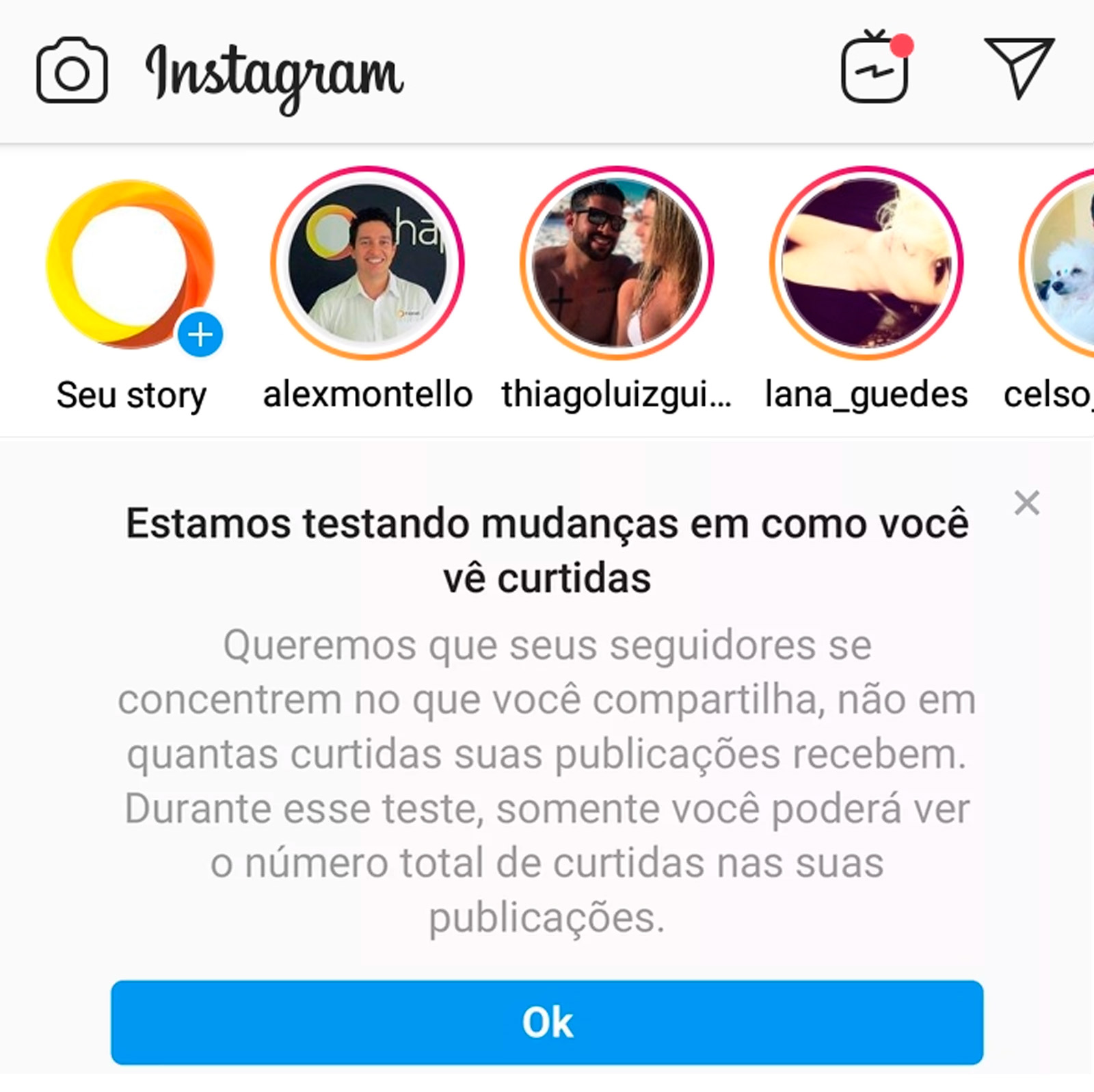 O Instagram está realizando um teste ocultando as curtidas no Instagram