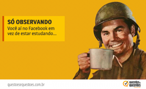 Publicação no Facebook da Página Questões e Questões.