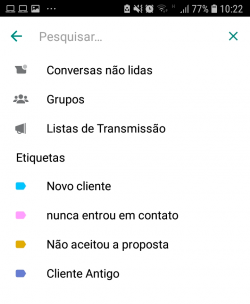 Filtro Whatsapp Business