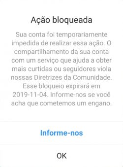 Ação Bloqueada - instagram