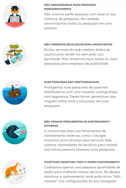 Diferenciais do buscador Ecosia